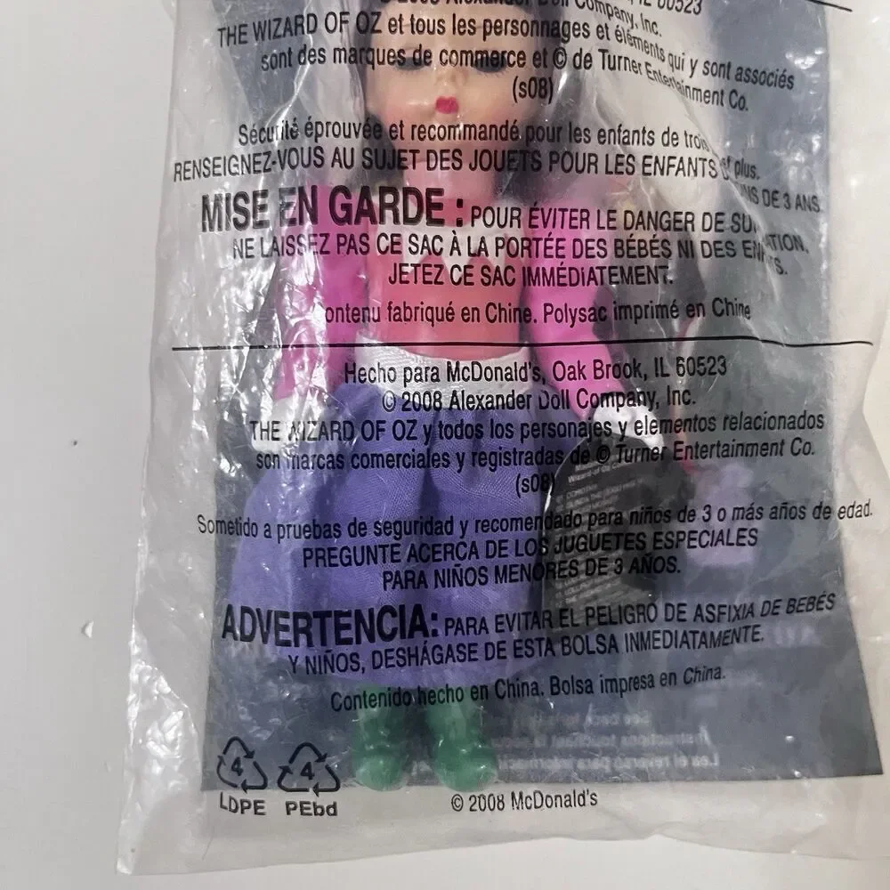 McDonald's Wizard of Oz Flower Munchkin Happy Meal Toy Madame Alexander #9 2008